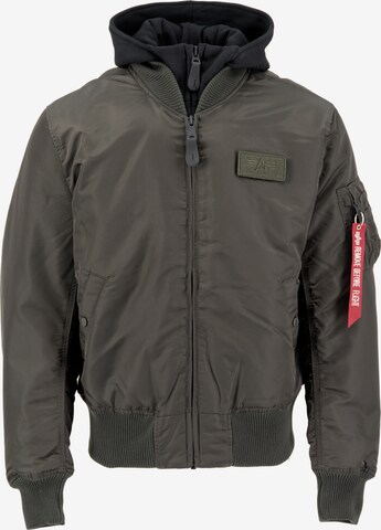 ALPHA INDUSTRIES Jacke 'MA-1 D-Tec' in Grün: predná strana