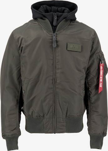 ALPHA INDUSTRIES Jacke 'MA-1 D-Tec' in Grün: predná strana