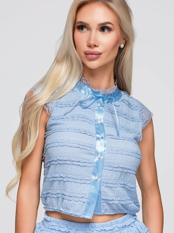Ombre Bluse‌‌ in Blau: Vorderseite