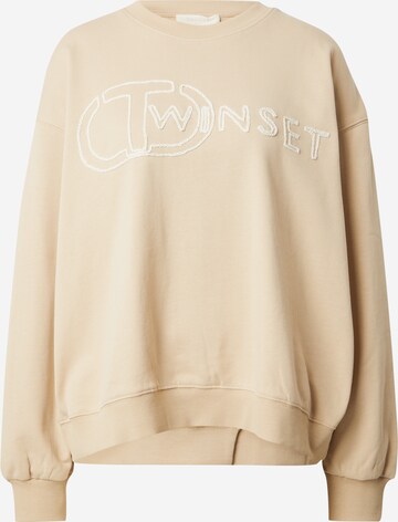 Twinset Sweatshirt in Beige: voorkant