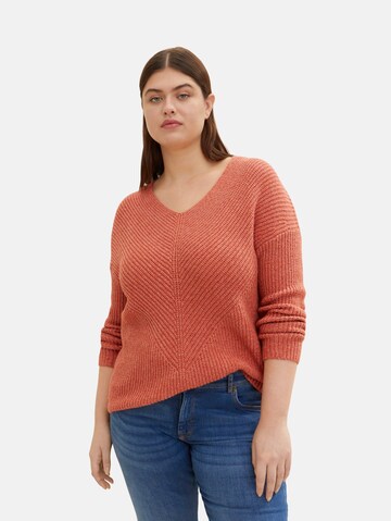 Tom Tailor Women + - Pullover em laranja