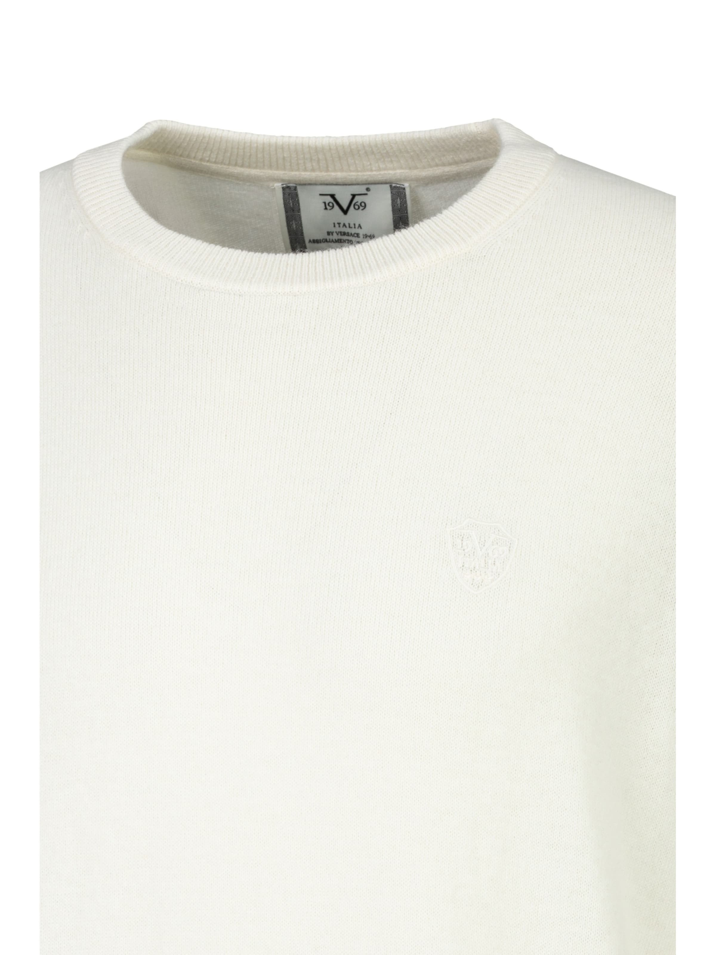 19V69 ITALIA Pullover 'Clint Embro' in Weiß