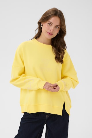 CULTURE Sweatshirt i gul