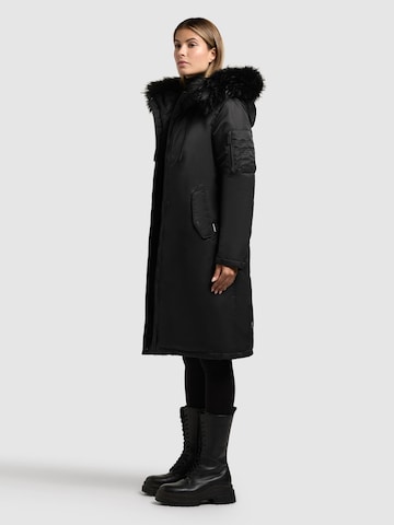 khujo Wintermantel 'Jilla' in Zwart