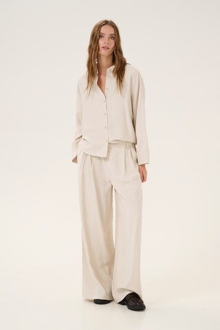 Wide Leg Pantalon à pince 'CadizMW' My Essential Wardrobe en beige