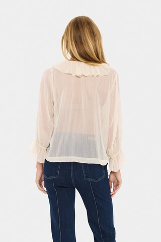 SAINT TROPEZ Blouse 'NanetteSZ ' in Beige