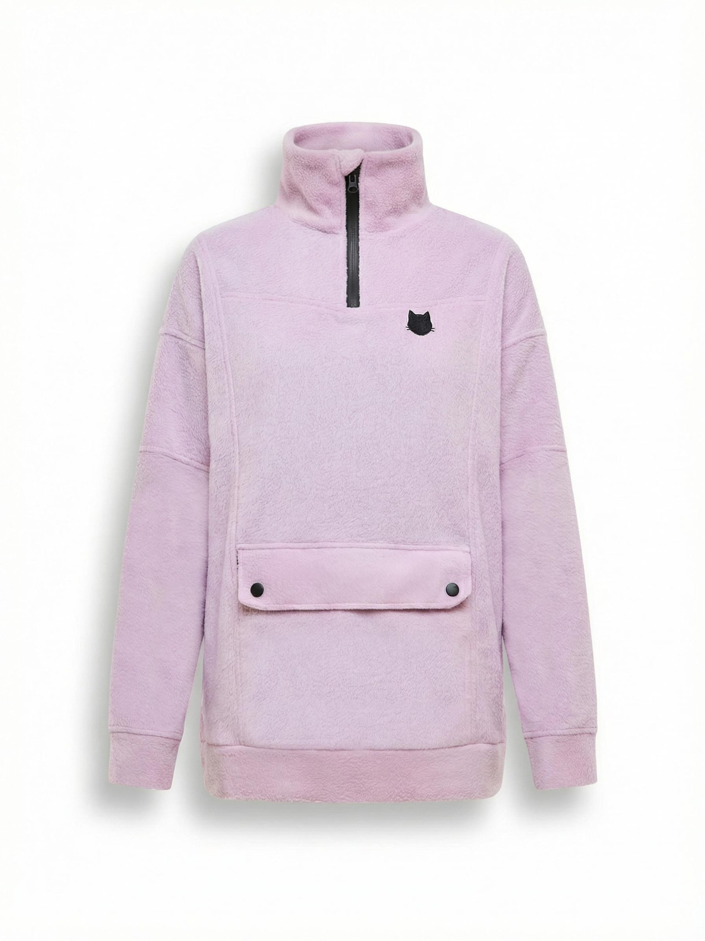 Veste en polaire Cat e Lolette en violet : devant