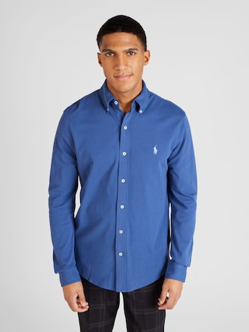 Polo Ralph Lauren Slim fit Overhemd in Blauw: voorkant