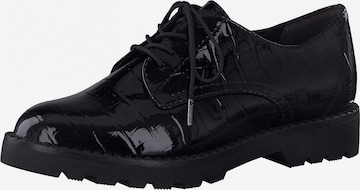 TAMARIS Обувки с връзки в черно: отпред