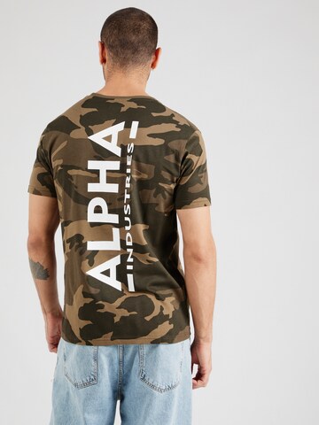 Tricou de la ALPHA INDUSTRIES pe verde: față