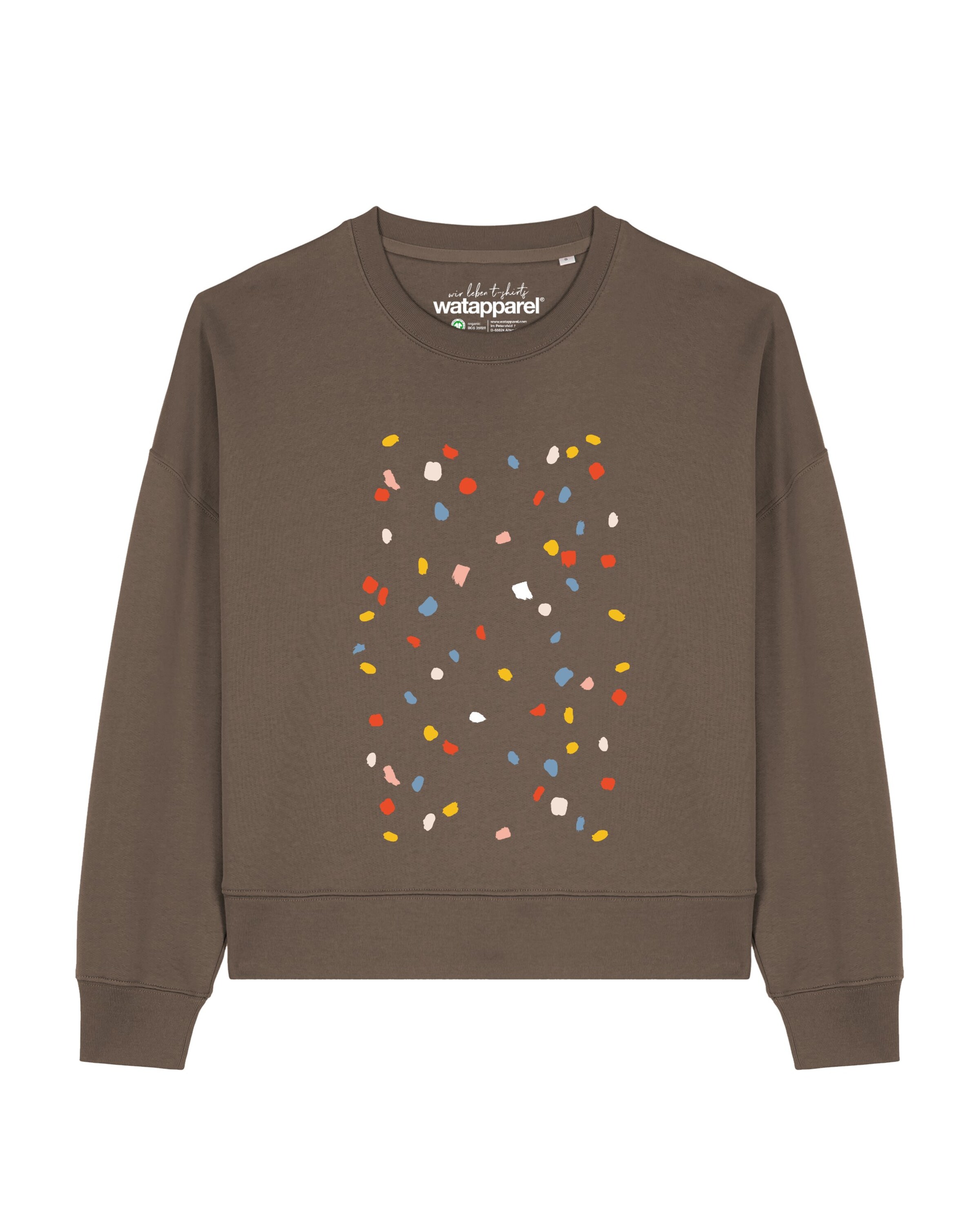 Watapparel Sweatshirt 'This is Art' in Bruin: voorkant