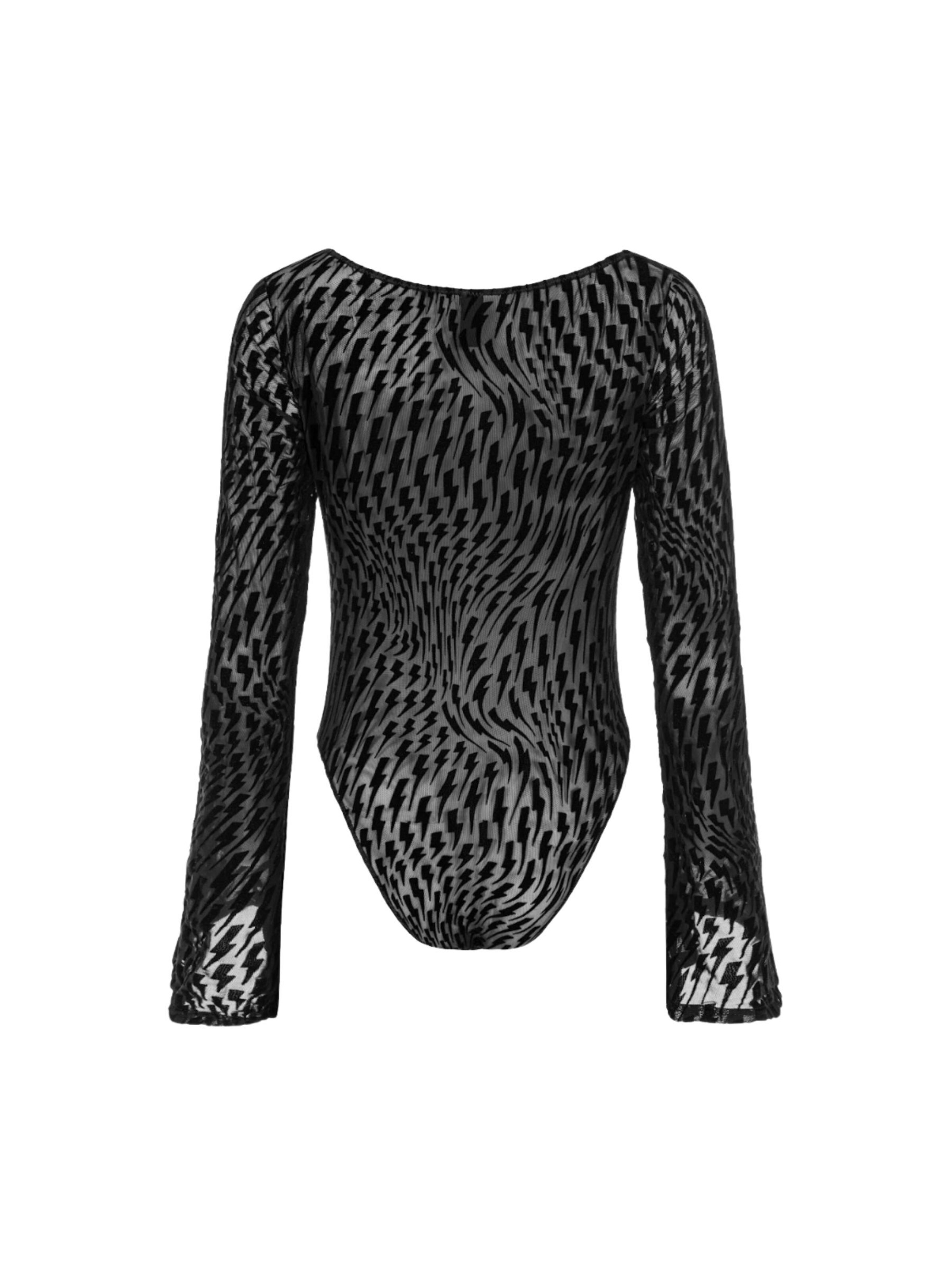 Body a camicia 'Thunderbeats' di EKCENTRIK in nero