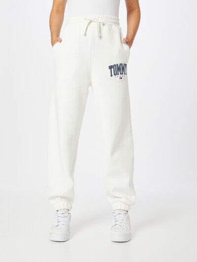 Tommy Jeans Pants 'ABO' in marine blue / Dusty blue / Fire red / White, View model