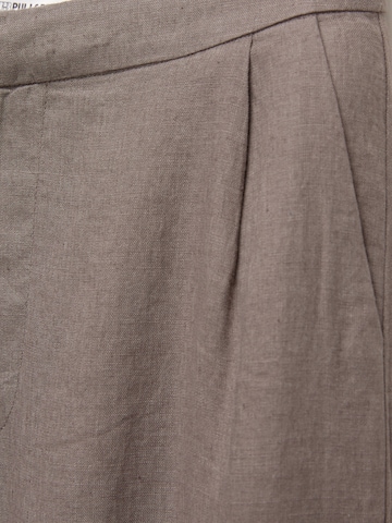 Pull&Bear Wide leg Bandplooibroek in Grijs