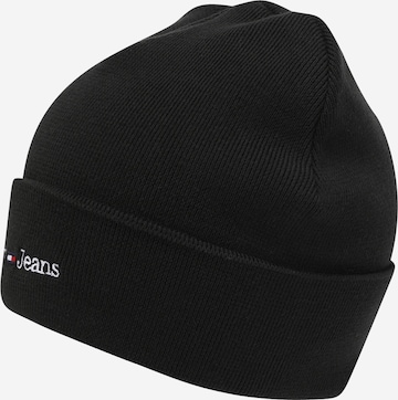 Tommy Jeans Beanie in Black: front