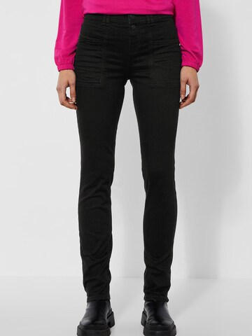 STREET ONE Slimfit Jeans in Schwarz: predná strana