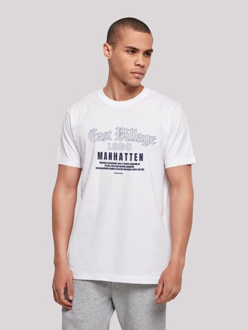 T-Shirt 'Manhatten' F4NT4STIC en blanc : devant