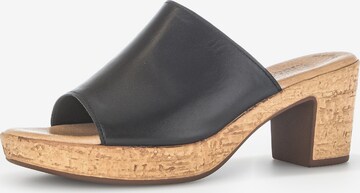 GABOR Mules in Black: front