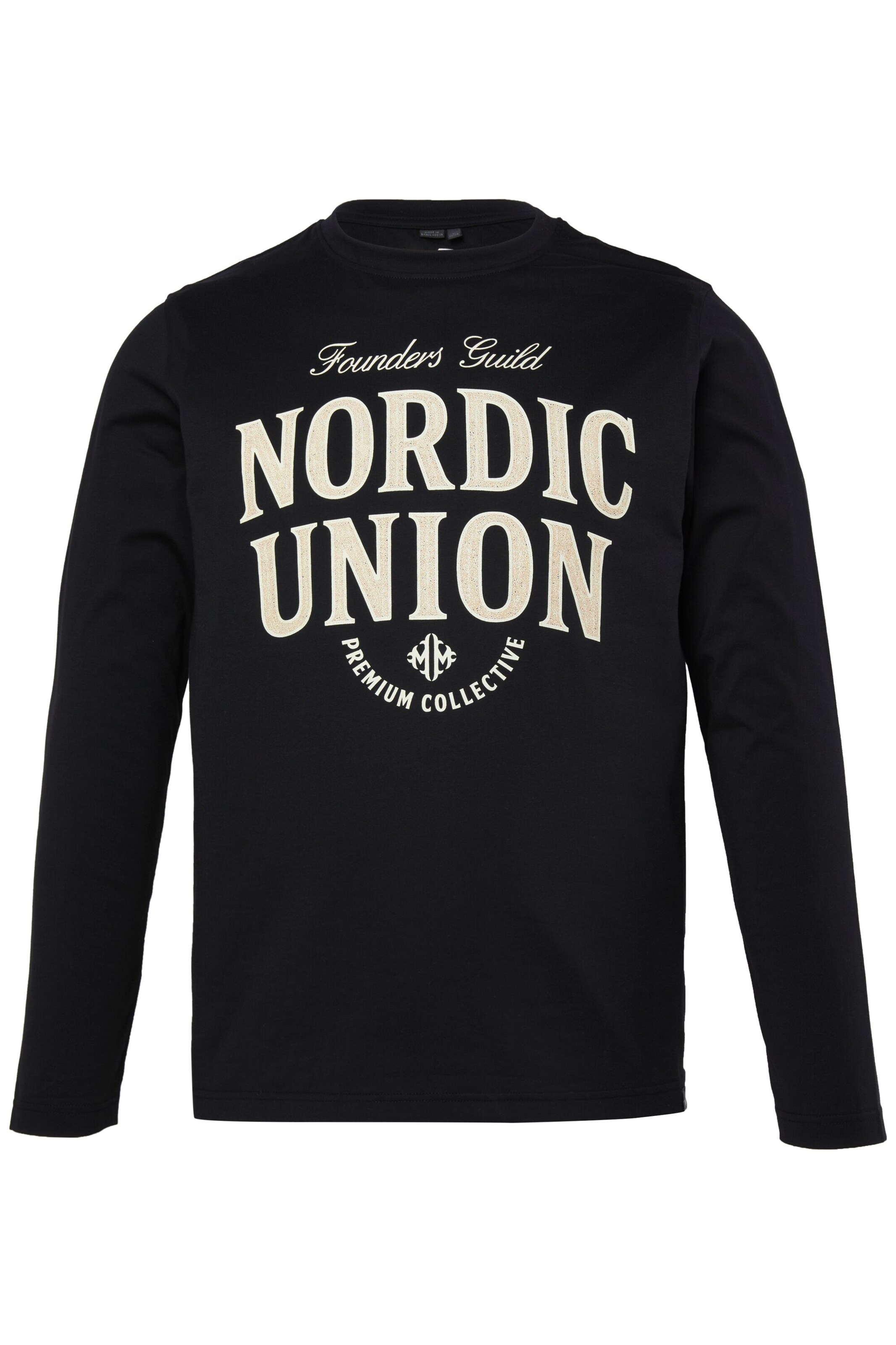 Men Plus Shirt in Black: front