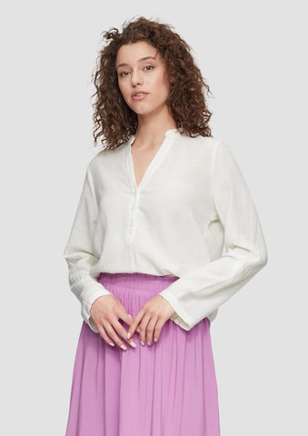 QS Blouse in Beige: front