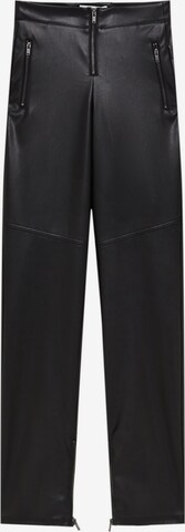 Pull&Bear Normalny krój Spodnie w kolorze czarny: przód