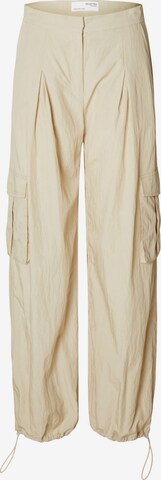 SELECTED FEMME Loosefit Bukser i beige: forside