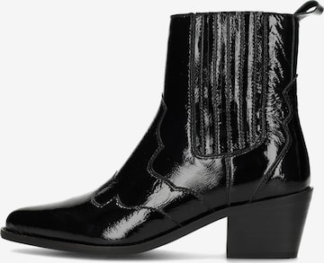 PS Poelman Enkellaarsjes 'Tartor' in Zwart: voorkant