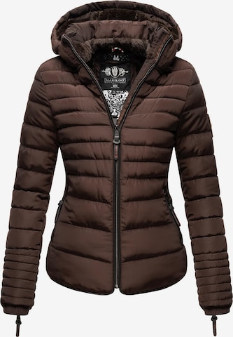 MARIKOO Winter Jacket 'Amber' in Brown: front