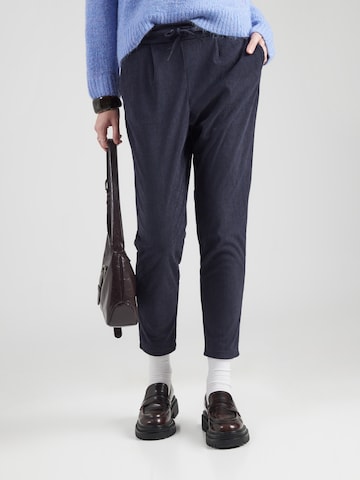 ONLY Tapered Pleat-Front Pants 'ONLPOPTRASH-LIAS' in Blue: front