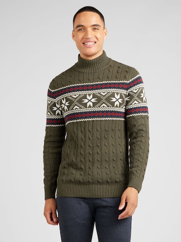 SELECTED HOMME Sweater 'Flake' in Green: front