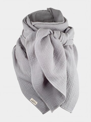 wundabaa Scarf 'Musselintuch 130x130 unifarben' in Grey: front
