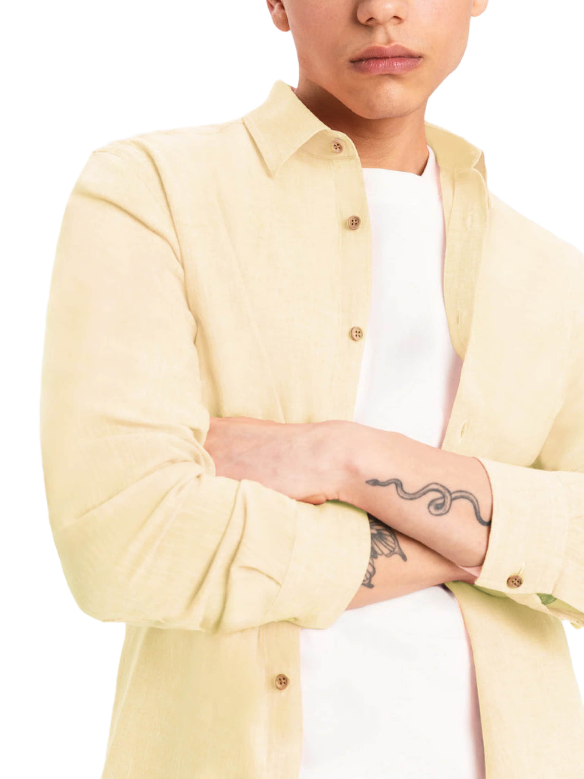 UNIQVIBE Regular fit Overhemd in Geel