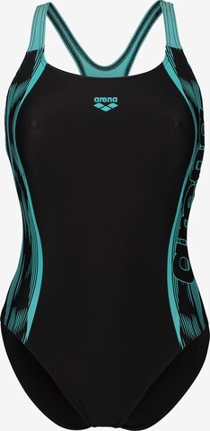 Bustino Costume intero 'PRO BACK GRAPHIC' di ARENA in nero: frontale