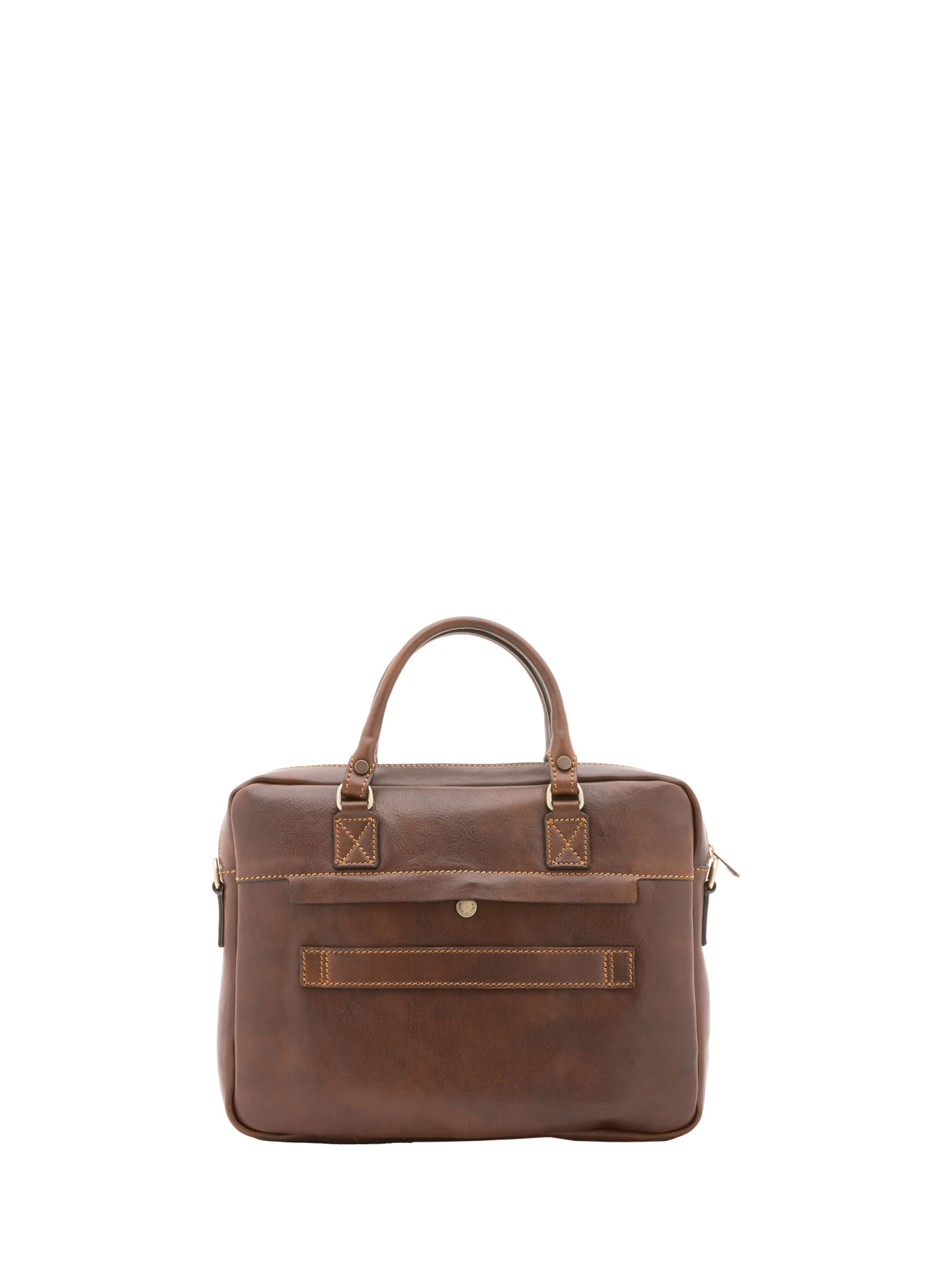 Borsa portadocumenti di Viola Castellani in marrone: frontale