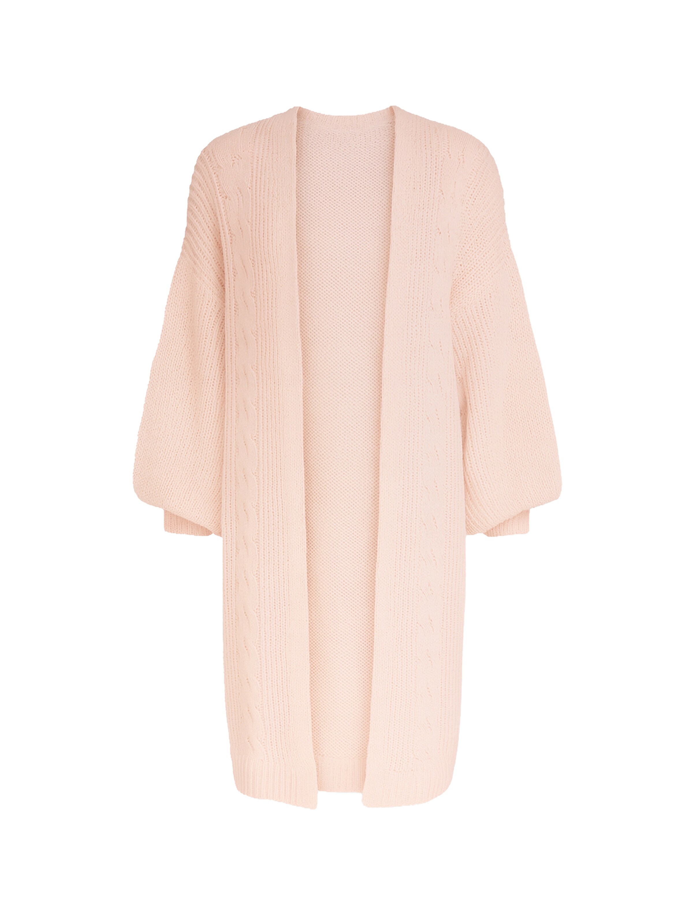 Elara Lang cardigan i pink: forside