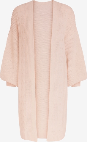 Elara Lang cardigan i pink: forside