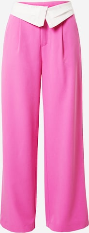 NEON & NYLON Lużny krój Spodnie 'LUELLA' w kolorze różowy: przód