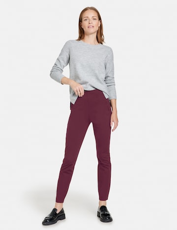 GERRY WEBER Slimfit Broek in Rood