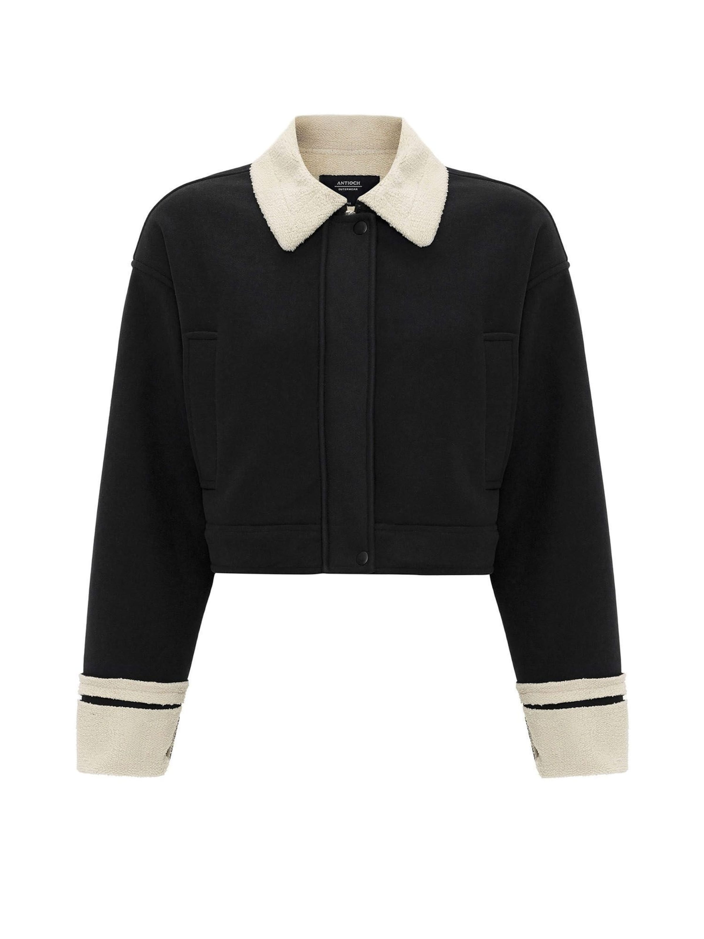 Antioch Veste mi-saison en noir / blanc, Vue avec produit