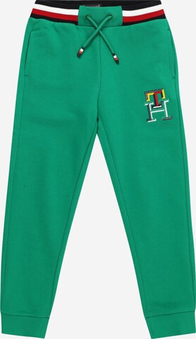 TOMMY HILFIGER Zwężany krój Spodnie w kolorze zielony: przód