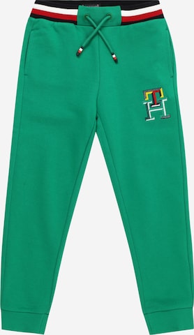 TOMMY HILFIGER - Tapered Calças em verde: frente