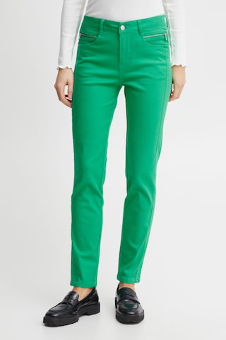 Fransa Slimfit Jeans 'Lomax' in Groen: voorkant