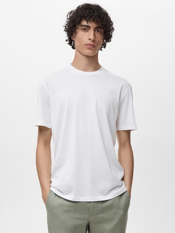 MANGO MAN T-Shirt 'BELLOW' in Weiß: Vorderseite