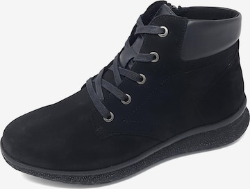 Hartjes Lace-Up Ankle Boots in Black: front