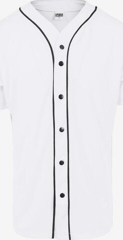 Coupe regular Chemise 'Baseball' Urban Classics en blanc : devant