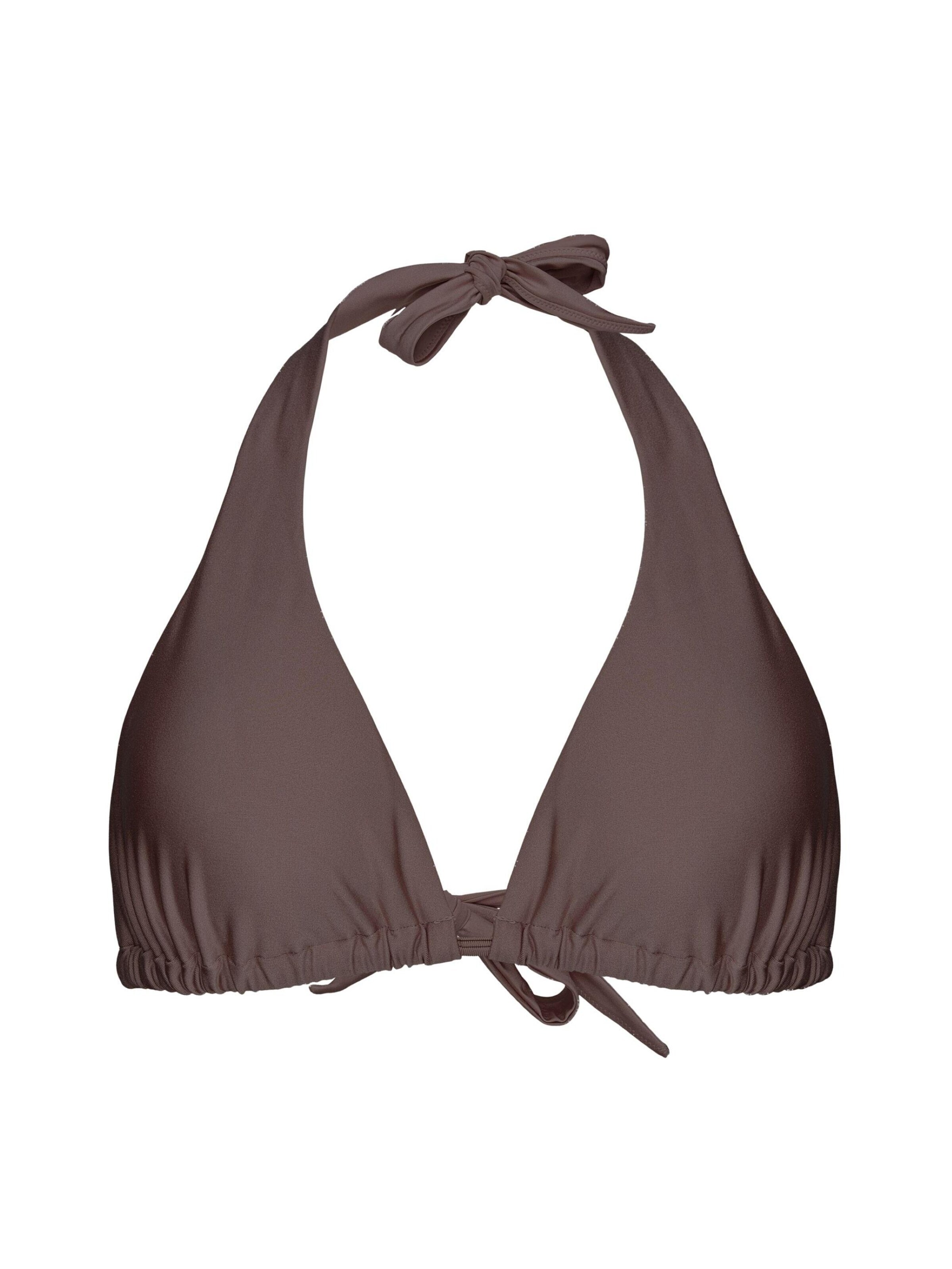 ESOTIQ Classic Bikini Top 'TROPEZ' in Brown: front