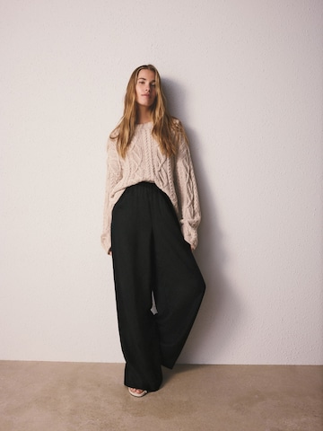 Wide Leg Pantalon Next en noir