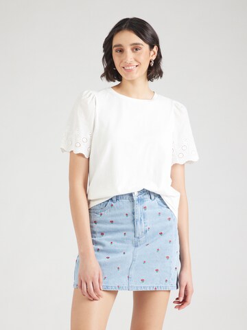 VILA T-shirt i vit: framsida