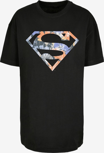 F4NT4STIC T-shirt oversize 'Superman' en bleu-gris / abricot / noir / blanc, Vue avec produit