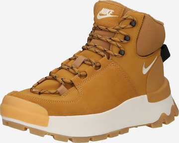 Bottines à lacets 'CITY CLASSIC BOOT' Nike Sportswear en jaune : devant